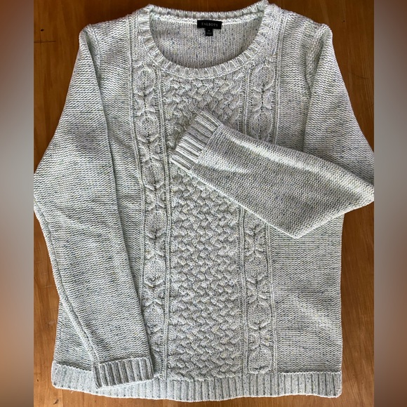 Talbots Cotton Crew Neck Cable Sweater Size Medium. NWOT. - Picture 6 of 6